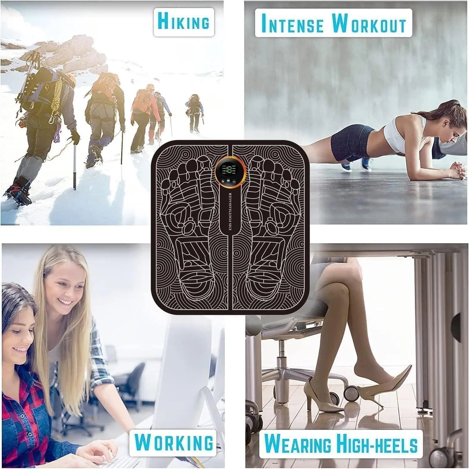 Foot Massage Pain Reliever, Wireless Electric Ems Massage Machine