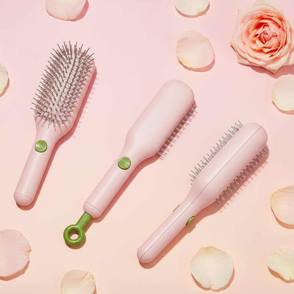 Self-cleaning Anti-static Massage Comb for Adults and Kids- Pack of 1
